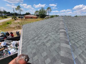 Asphalt shingles finished roof color shadow gray