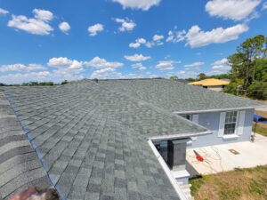 Asphalt shingles finished roof color shadow gray