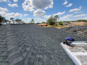 Asphalt shingles finished roof color shadow gray