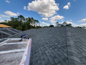 Asphalt shingles finished roof color shadow gray